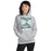 Woman wearing Reagan High School Rattlers Grey Classic Unisex Hoodie 205