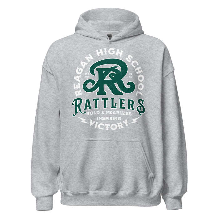 Reagan High School Rattlers Grey Classic Unisex Hoodie 206