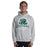 Man wearing Reagan High School Rattlers Grey Classic Unisex Hoodie 206