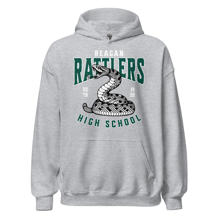 Reagan High School Rattlers Grey Classic Unisex Hoodie 213