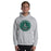 Man wearing Reagan High School Rattlers Grey Classic Unisex Hoodie 215