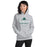 Woman wearing Reagan High School Rattlers Grey Classic Unisex Hoodie 217