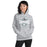 Woman wearing Reagan High School Rattlers Grey Classic Unisex Hoodie 218