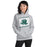 Woman wearing Reagan High School Rattlers Grey Classic Unisex Hoodie 223