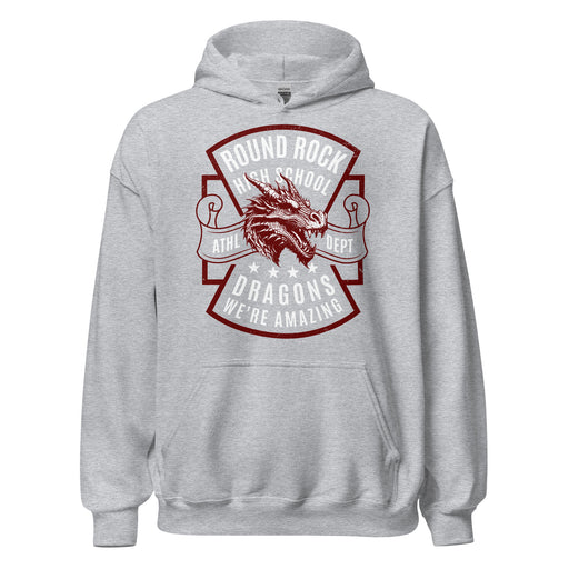 Round Rock High School Dragons Grey Classic Unisex Hoodie 207