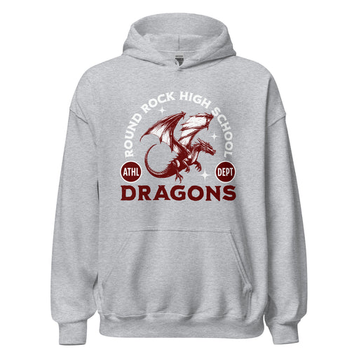 Round Rock High School Dragons Grey Classic Unisex Hoodie 208