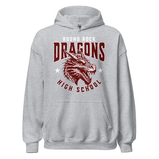 Round Rock High School Dragons Grey Classic Unisex Hoodie 213