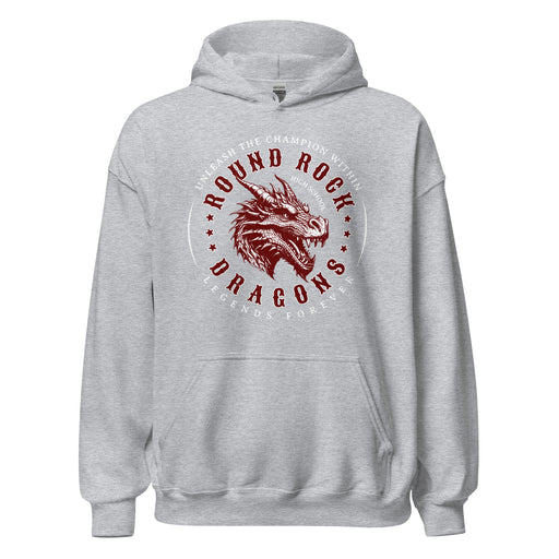 Round Rock High School Dragons Grey Classic Unisex Hoodie 214