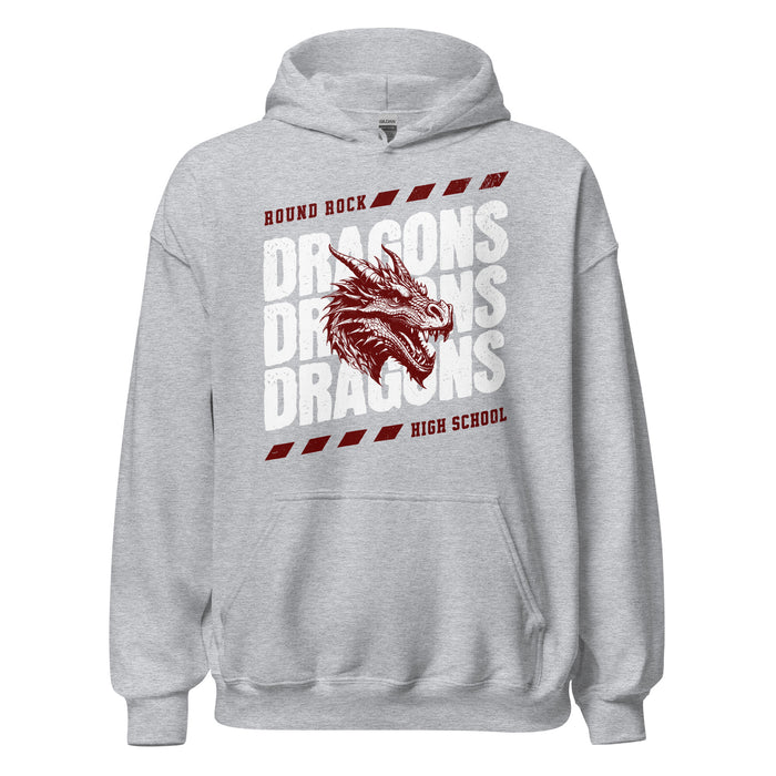 Round Rock High School Dragons Grey Classic Unisex Hoodie 223