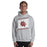 Man wearing Round Rock High School Dragons Grey Classic Unisex Hoodie 223