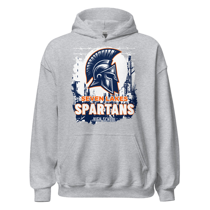 Seven Lakes High School Spartans Grey Classic Unisex Hoodie 202