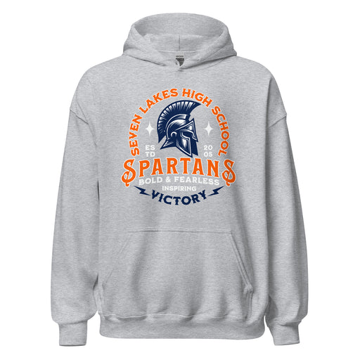 Seven Lakes High School Spartans Grey Classic Unisex Hoodie 206