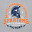 Close-up view of Seven Lakes High School Spartans Grey Classic Unisex Hoodie 206