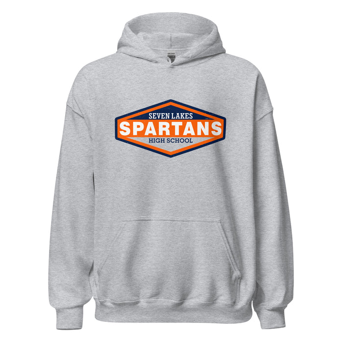 Seven Lakes High School Spartans Grey Classic Unisex Hoodie 009