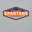 Close-up view of Seven Lakes High School Spartans Grey Classic Unisex Hoodie 009