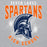 Close-up view of Seven Lakes High School Spartans Grey Classic Unisex Hoodie 213