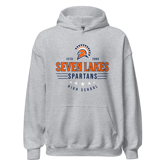 Seven Lakes High School Spartans Grey Classic Unisex Hoodie 217