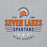 Close-up view of Seven Lakes High School Spartans Grey Classic Unisex Hoodie 217