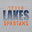 Close-up view of Seven Lakes High School Spartans Grey Classic Unisex Hoodie 024