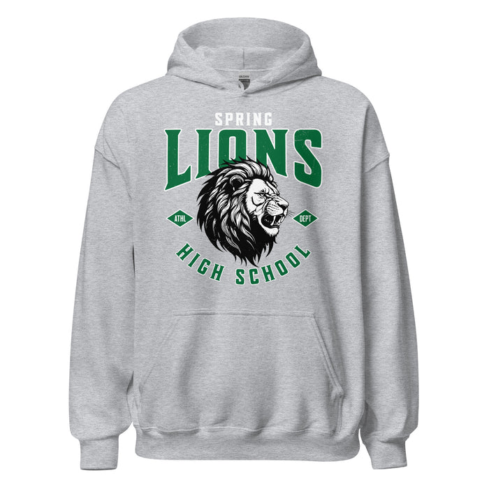 Spring High School Lions Grey Classic Unisex Hoodie 213