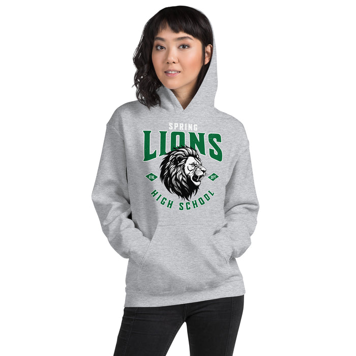 Spring High School Lions Grey Classic Unisex Hoodie 213