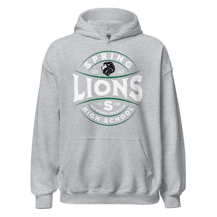 Spring High School Lions Grey Classic Unisex Hoodie 218