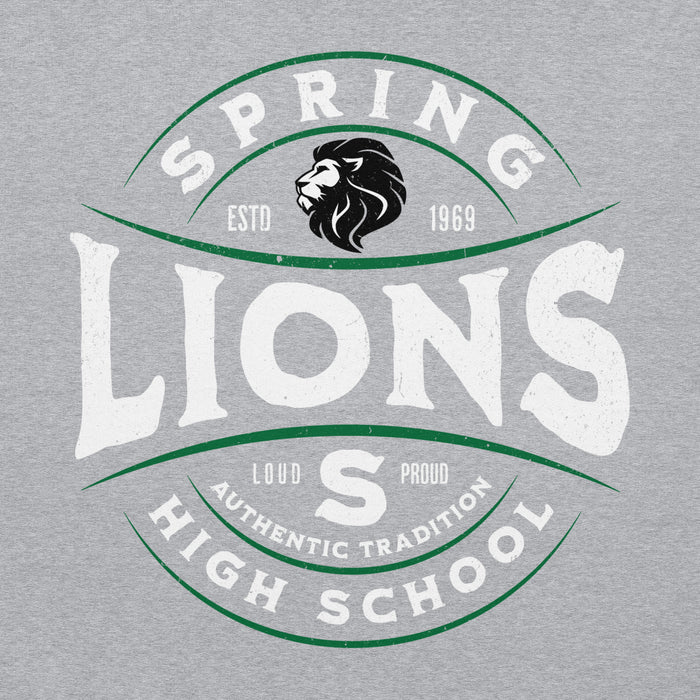 Spring High School Lions Grey Classic Unisex Hoodie 218