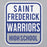 Close-up view of St. Frederick High School Warriors Grey Classic Unisex Hoodie 001