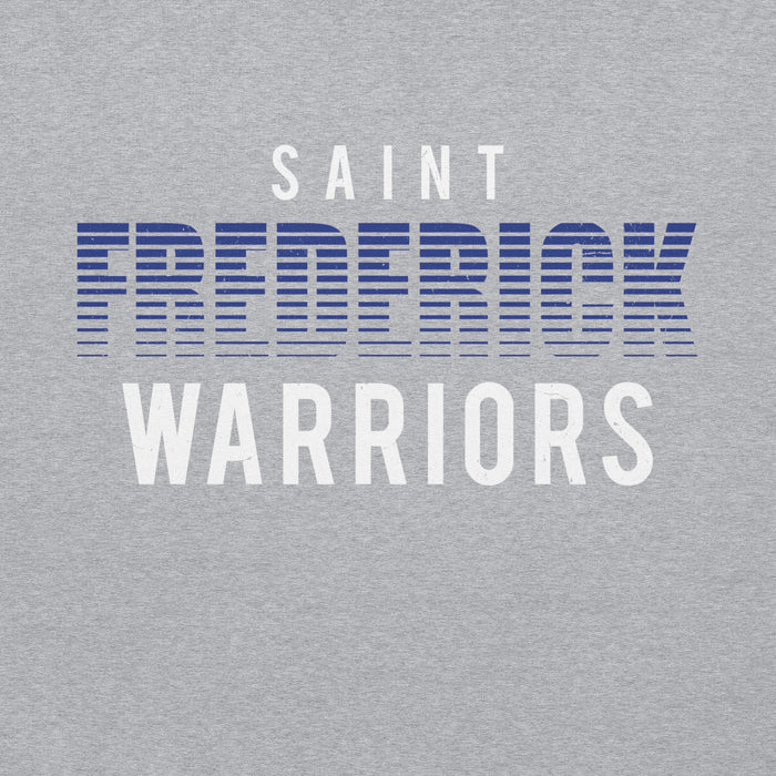 Close-up view of St. Frederick High School Warriors Grey Classic Unisex Hoodie 024