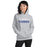 Woman wearing St. Frederick High School Warriors Grey Classic Unisex Hoodie 017