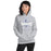 Woman wearing St. Frederick High School Warriors Grey Classic Unisex Hoodie 218