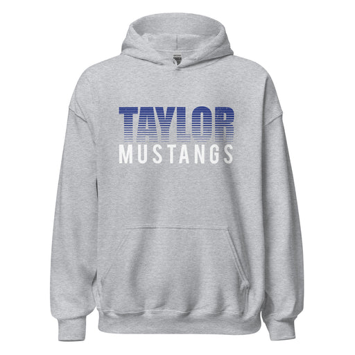 Taylor High School Mustangs Grey Classic Unisex Hoodie 024