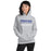 Woman wearing Taylor High School Mustangs Grey Classic Unisex Hoodie 024