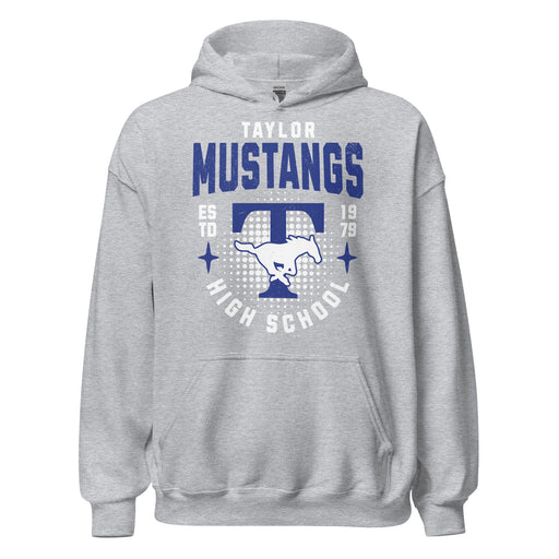 Taylor High School Mustangs Grey Classic Unisex Hoodie 204