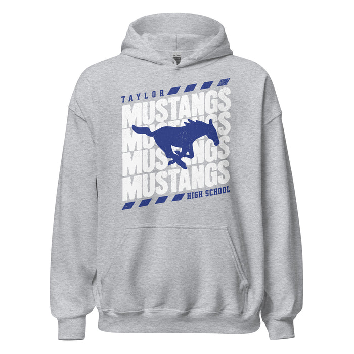 Taylor High School Mustangs Grey Classic Unisex Hoodie 223