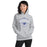 Woman wearing Taylor High School Mustangs Grey Classic Unisex Hoodie 211