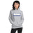 Woman wearing Taylor High School Mustangs Grey Classic Unisex Hoodie 049