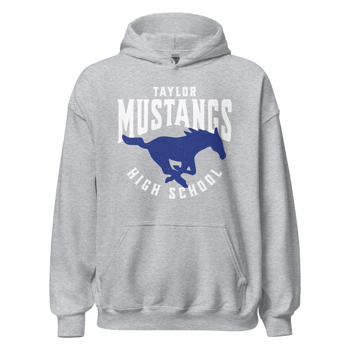 Taylor High School Mustangs Grey Classic Unisex Hoodie 213