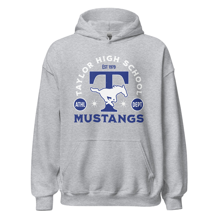 Taylor High School Mustangs Grey Classic Unisex Hoodie 208