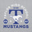 Close-up view of Taylor High School Mustangs Grey Classic Unisex Hoodie 208