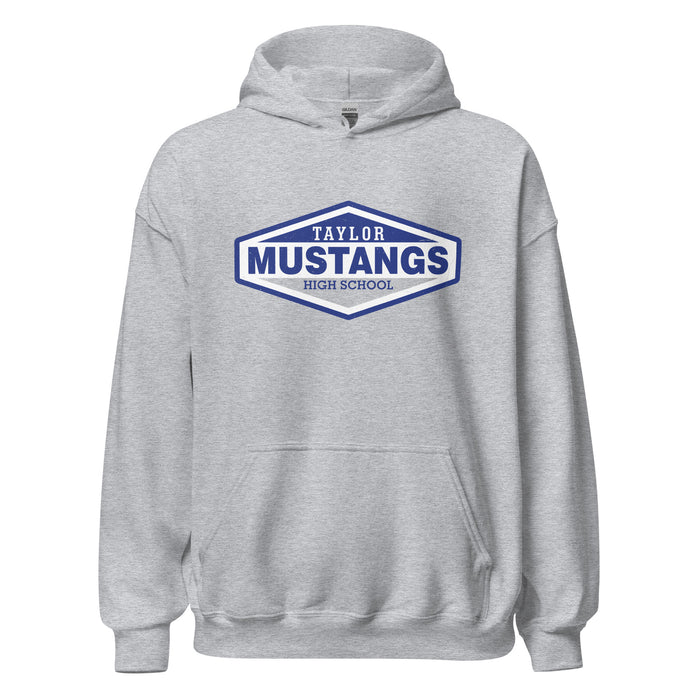 Taylor High School Mustangs Grey Classic Unisex Hoodie 009