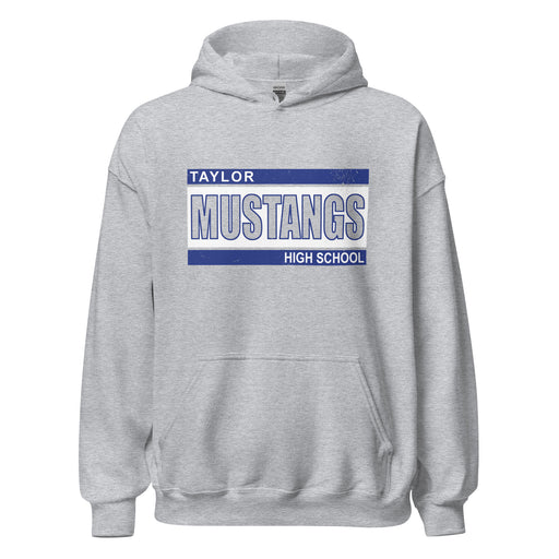 Taylor High School Mustangs Grey Classic Unisex Hoodie 098