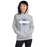 Woman wearing Taylor High School Mustangs Grey Classic Unisex Hoodie 011