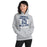 Woman wearing Tomball Memorial High School Wildcats Navy Classic Unisex Hoodie 205