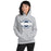 Woman wearing Tomball Memorial High School Wildcats Navy Classic Unisex Hoodie 011