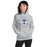 Woman wearing Tomball Memorial High School Wildcats Navy Classic Unisex Hoodie 201