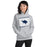 Woman wearing Tomball Memorial High School Wildcats Navy Classic Unisex Hoodie 223