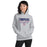 Woman wearing Tompkins High School Falcons Grey Classic Unisex Hoodie 003