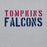 Close-up view of Tompkins High School Falcons Grey Classic Unisex Hoodie 017