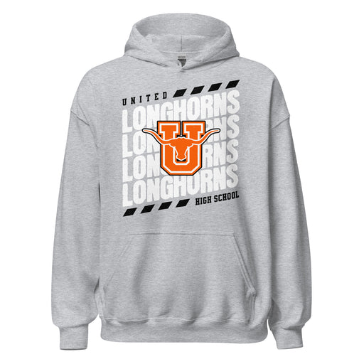 United High School Longhorns Grey Classic Unisex Hoodie 223